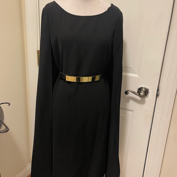 Eliza beautiful mini dress with gorgeous gold belt and attached shawls - Picture 14 of 15
